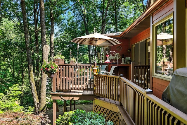 68 March Cir, Winfield, PA 17889 - view of wooden deck