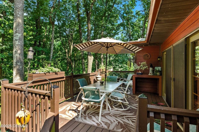 68 March Cir, Winfield, PA 17889 - wooden deck with outdoor dining space