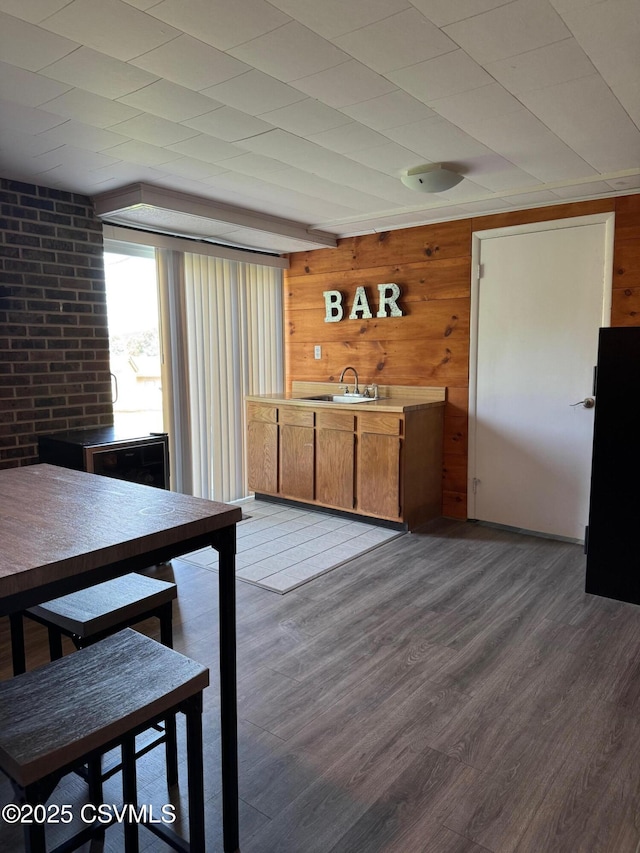 150 Blue Spruce Ln, Shamokin, PA 17872 - dining area featuring wooden walls and wood finished floors