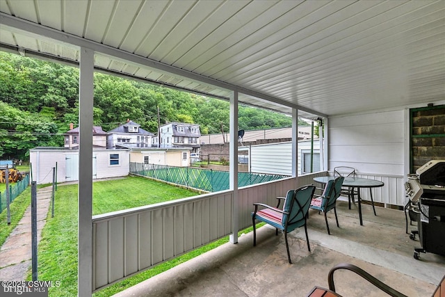 1114 W Arch St, Coal Township, PA 17866 - sunroom featuring a residential view and outdoor dining space