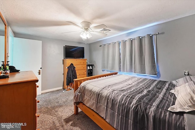 1114 W Arch St, Coal Township, PA 17866 - carpeted bedroom featuring ceiling fan and a textured ceiling