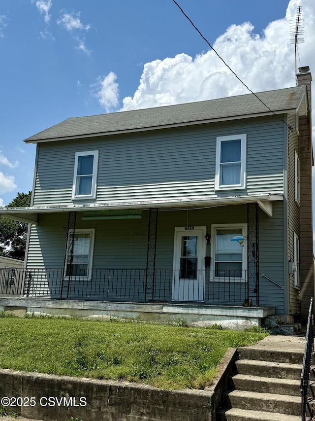 1507 Fairview Ave, Berwick, PA 18603 - view of front of home with a porch and a front yard