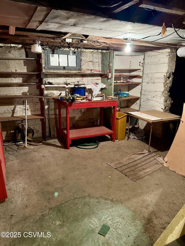 1507 Fairview Ave, Berwick, PA 18603 - unfinished basement featuring a workshop area