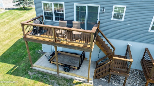 5 Williamsburg Blvd, Bloomsburg, PA 17815 - deck with a yard and stairway