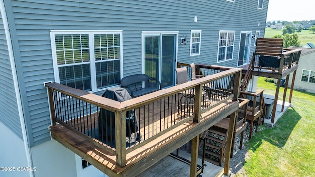 5 Williamsburg Blvd, Bloomsburg, PA 17815 - wooden deck with a yard