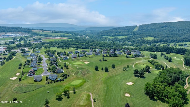 5 Williamsburg Blvd, Bloomsburg, PA 17815 - aerial overview of property's location with mountains, nearby suburban area, and a local golf course