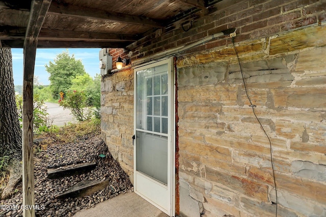 12 State School Rd, Selinsgrove, PA 17870 - doorway to property with stone siding