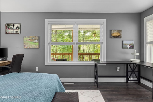 178 Schooners Run, Shickshinny, PA 18655 - bedroom featuring multiple windows, dark wood finished floors, and a desk