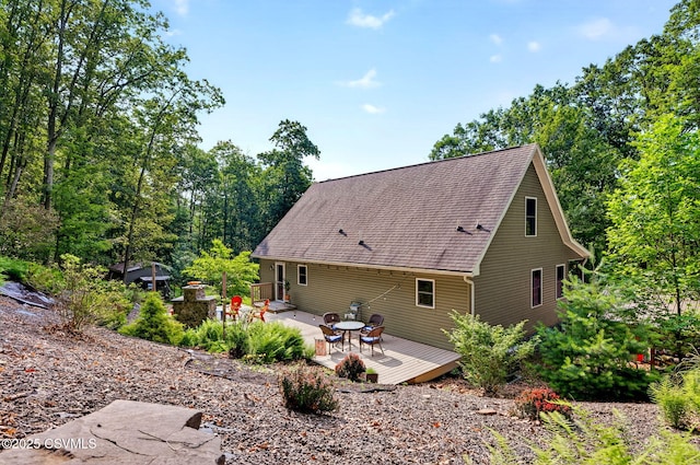 178 Schooners Run, Shickshinny, PA 18655 - rear view of house featuring roof with shingles and a deck
