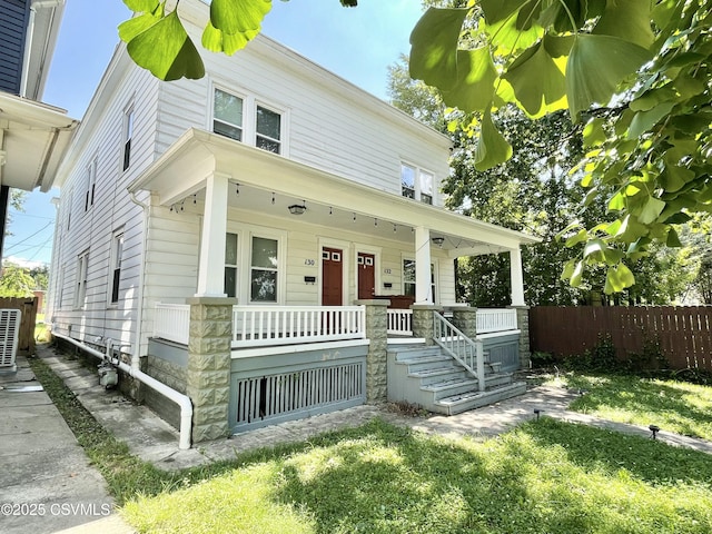 130-132 S 5th St, Lewisburg, PA 17837 - view of front of house with covered porch