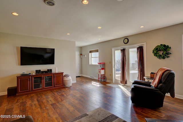 4429 Rte 204, Selinsgrove, PA 17870 - living area featuring dark wood-type flooring and recessed lighting