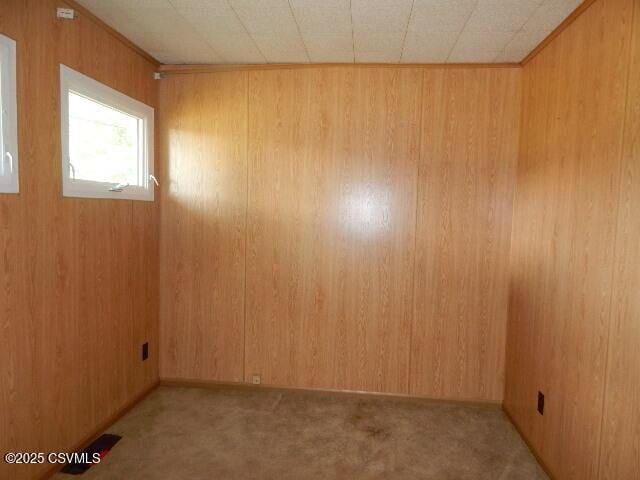 404 W Center St, Elysburg, PA 17824 - unfurnished room featuring light colored carpet and wood walls