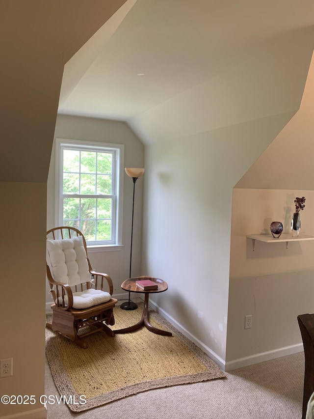 3 Walnut Rd, Lewisburg, PA 17837 - sitting room featuring vaulted ceiling and carpet flooring