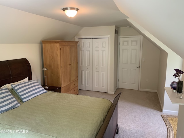 3 Walnut Rd, Lewisburg, PA 17837 - bedroom with light colored carpet, lofted ceiling, and a closet