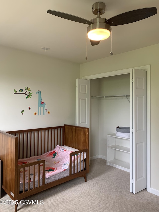 3 Walnut Rd, Lewisburg, PA 17837 - bedroom with carpet flooring, a closet, and ceiling fan