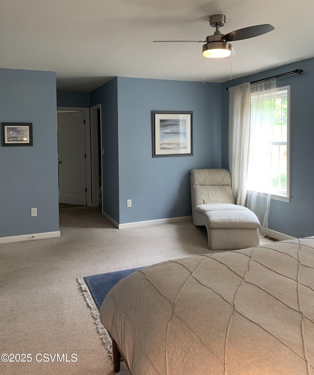 3 Walnut Rd, Lewisburg, PA 17837 - carpeted bedroom with baseboards and a ceiling fan