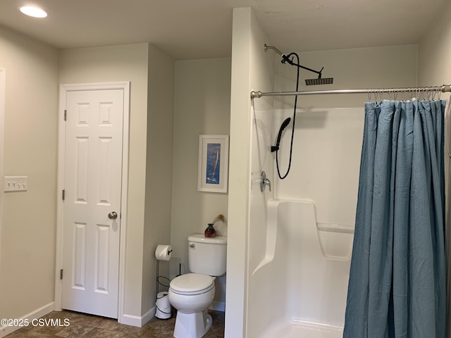 3 Walnut Rd, Lewisburg, PA 17837 - full bathroom featuring a shower with curtain, tile patterned floors, and recessed lighting