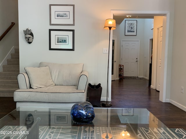 3 Walnut Rd, Lewisburg, PA 17837 - living room featuring wood finished floors and stairway