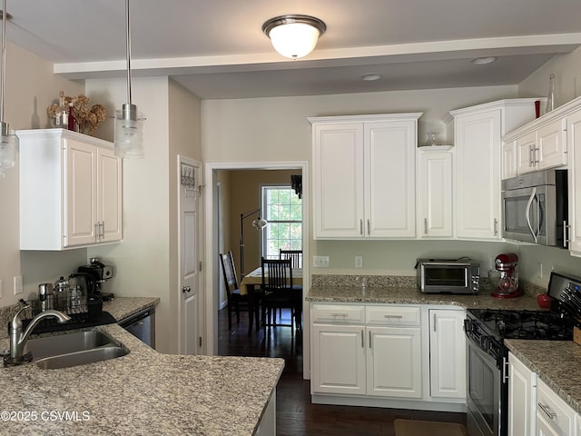 3 Walnut Rd, Lewisburg, PA 17837 - kitchen featuring gas range, stainless steel microwave, white cabinets, and recessed lighting