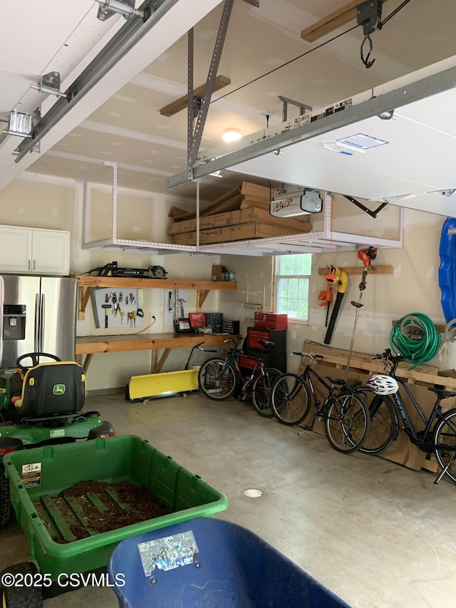 3 Walnut Rd, Lewisburg, PA 17837 - garage featuring stainless steel fridge