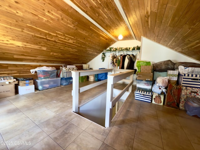 230 S 6th St, Shamokin, PA 17872 - bonus room with wood ceiling, tile patterned floors, and vaulted ceiling