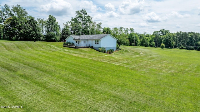 95 Five Points Rd, Muncy, PA 17756 - view of grassy yard with a wooden deck