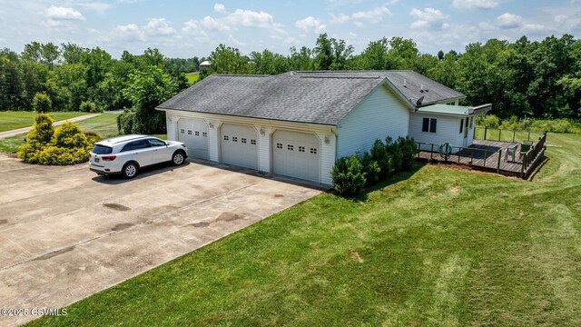 95 Five Points Rd, Muncy, PA 17756 - view of side of home featuring driveway, roof with shingles, and an attached garage