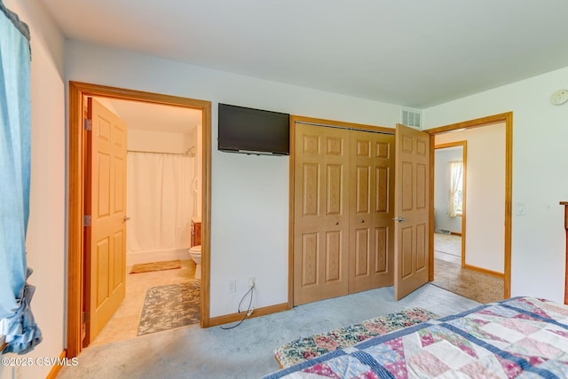 95 Five Points Rd, Muncy, PA 17756 - unfurnished bedroom featuring light colored carpet, a closet, and ensuite bath