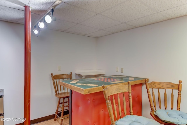 95 Five Points Rd, Muncy, PA 17756 - dining room featuring a drop ceiling and wood finished floors