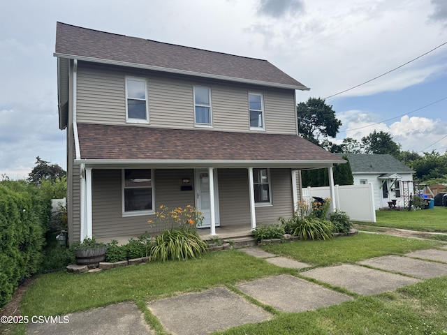 1715 Spring Garden Ave, Berwick, PA 18603 - view of front of home with covered porch and a shingled roof