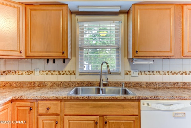 745 Liberty St, Danville, PA 17821 - kitchen with white dishwasher, light countertops, and decorative backsplash