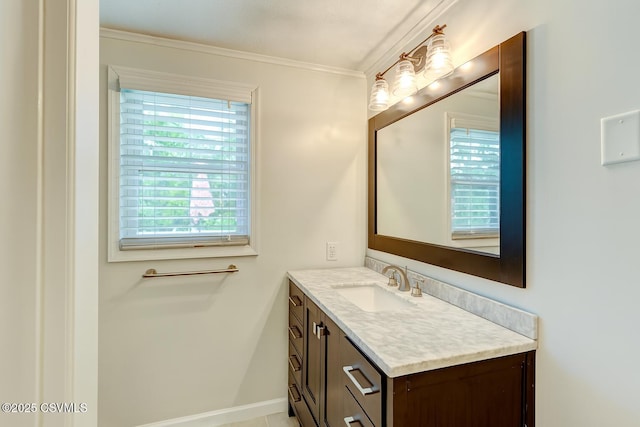 745 Liberty St, Danville, PA 17821 - bathroom featuring vanity and ornamental molding