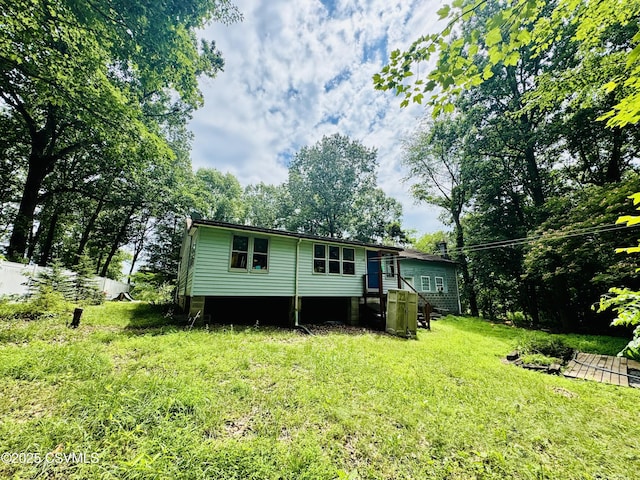 249 E Haas Manor Rd, Sunbury, PA 17801 - back of property with a lawn