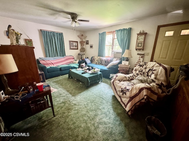 249 E Haas Manor Rd, Sunbury, PA 17801 - carpeted living area featuring a ceiling fan
