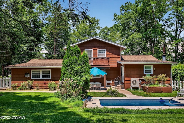725 Avenue Ave E, Danville, PA 17821 - rear view of property featuring an outdoor pool, a patio area, and entry steps