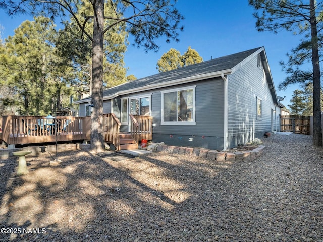 view of front of home featuring a deck