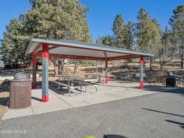 view of community featuring a gazebo