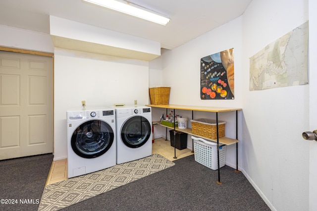 washroom with separate washer and dryer