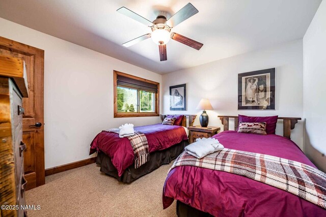 9178 N Snowbowl Ranch Rd, Flagstaff, AZ 86001 - bedroom featuring carpet flooring and ceiling fan