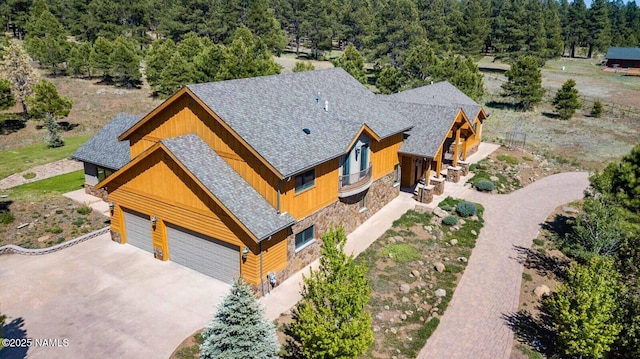 9178 N Snowbowl Ranch Rd, Flagstaff, AZ 86001 - aerial view of property and surrounding area featuring a heavily wooded area