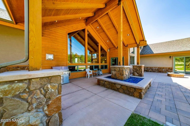 9178 N Snowbowl Ranch Rd, Flagstaff, AZ 86001 - view of patio / terrace with an outdoor kitchen