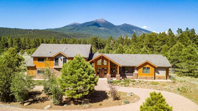 9178 N Snowbowl Ranch Rd, Flagstaff, AZ 86001 - view of mountain backdrop with a heavily wooded area