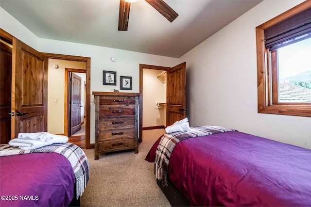 9178 N Snowbowl Ranch Rd, Flagstaff, AZ 86001 - bedroom featuring light carpet and ceiling fan