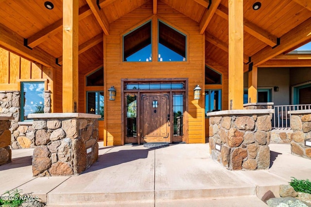 9178 N Snowbowl Ranch Rd, Flagstaff, AZ 86001 - entrance to property with stone siding