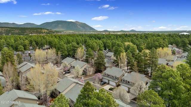 2548 S Gravel Ln, Flagstaff, AZ 86001 - bird's eye view featuring a residential view, a forest view, and a mountain view
