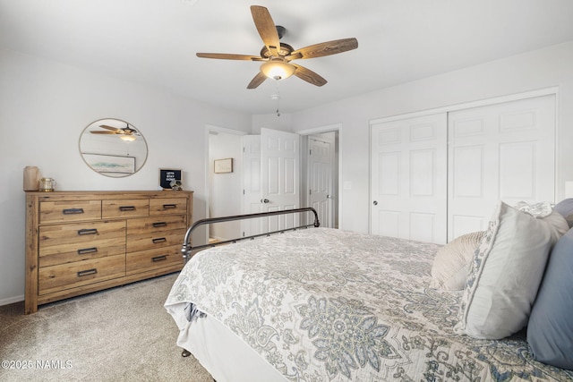 9119 W Arden Ln, Bellemont, AZ 86015 - carpeted bedroom with a closet and ceiling fan