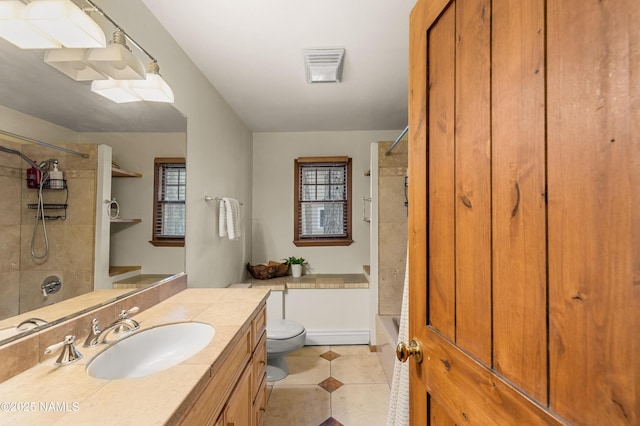 3480 S Moore Cir, Flagstaff, AZ 86005 - full bathroom featuring vanity, bathing tub / shower combination, and tile patterned flooring
