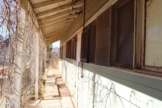 view of side of property with an exterior structure and an outdoor structure