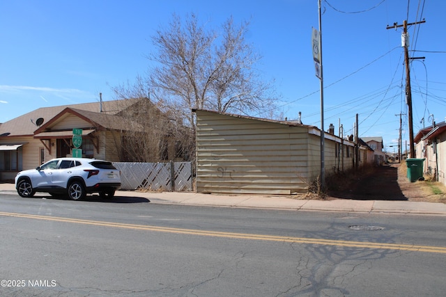 exterior space with sidewalks