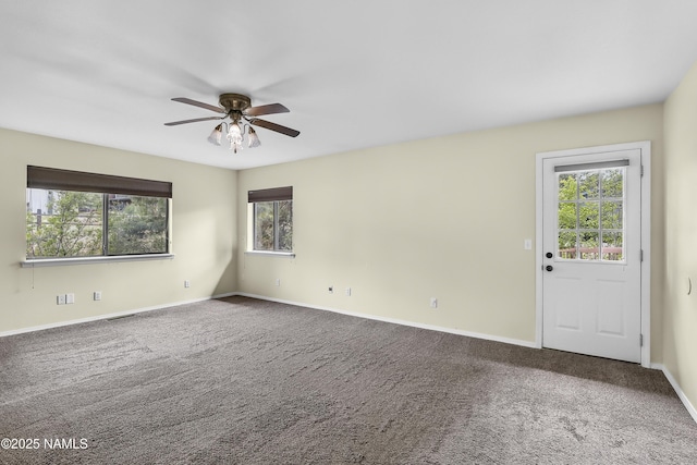 4316 E Broken Rock Loop, Flagstaff, AZ 86004 - carpeted spare room with ceiling fan, healthy amount of natural light, and baseboards